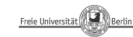 Print version of the logo of the Freie UniversitÃ¤t Berlin, comprising seal and writing.